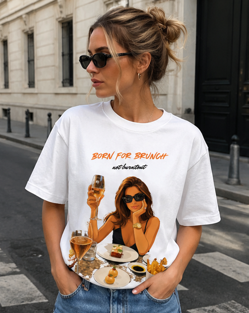 Born For Brunch Tee — Graphic Brunch Lover T‑Shirt